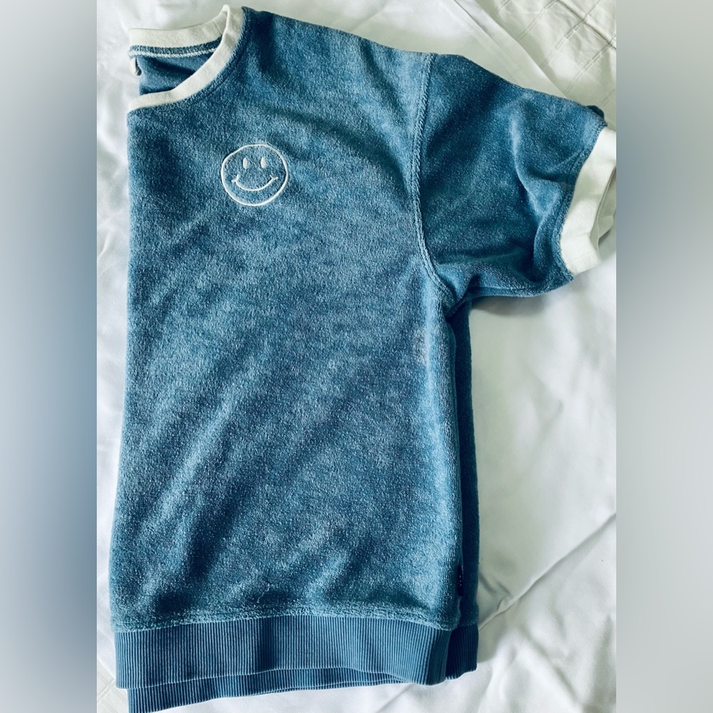 Feather 4 Arrow Like New Girls Blue and White Terry Felt Top, Bundle Deals!